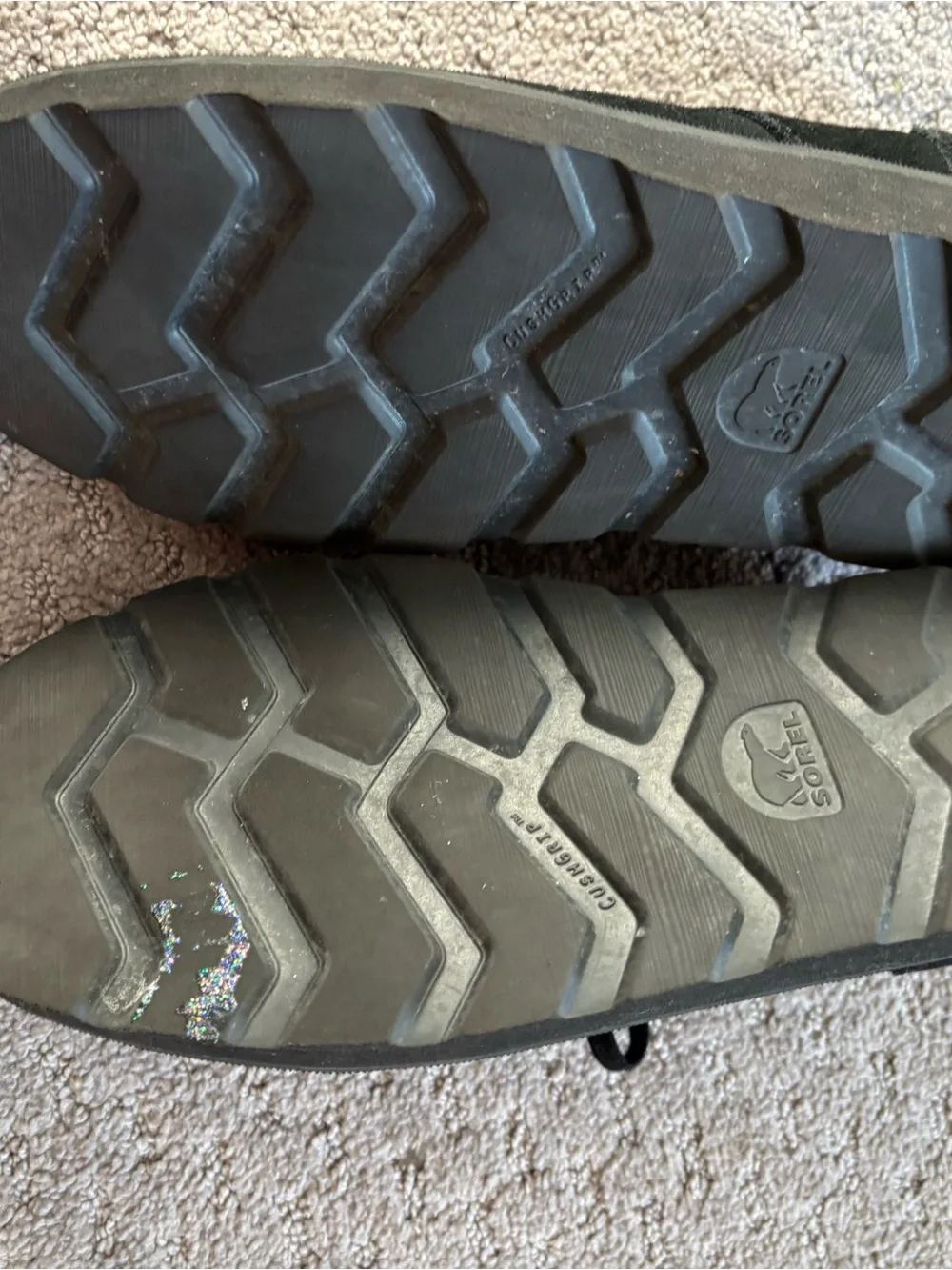 Sorel Black Suede Lace-Up Slip-On Loafers